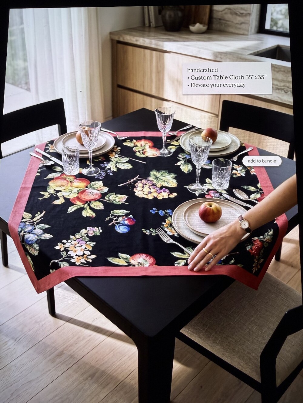 Custom Table Cloth  35” X 35”